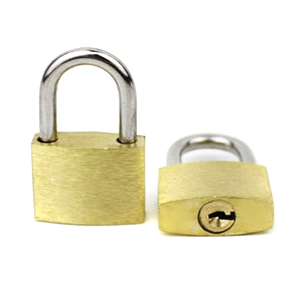 Small Mini Strong Steel Padlock Travel Tiny Suitcase Brass Lock