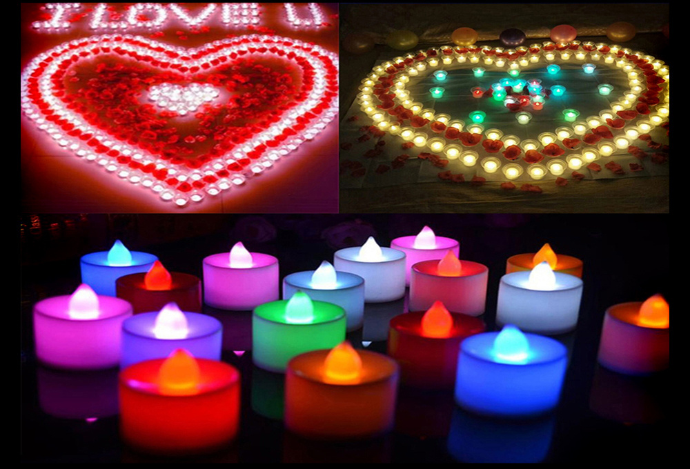 LED Flame Tea Light Candles Creative Lamp Battery Powered Home Wedding Party Decoration Lighting