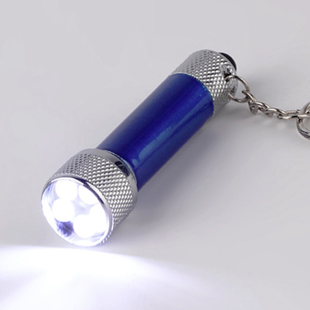 Aluminum Keychain 5 LED Mini Flashlight Light Portable Camping Lamp