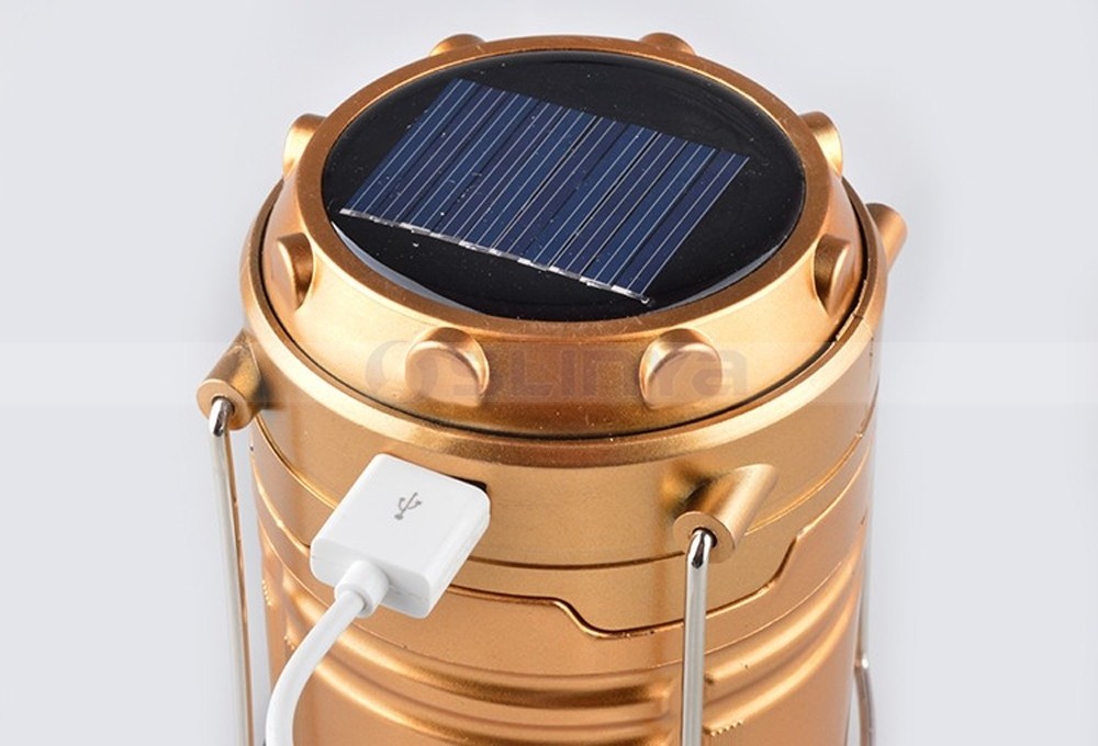 Super Bright Solar LED Rechargeable Camping Lantern For Hiking Travel Backpacking Camping