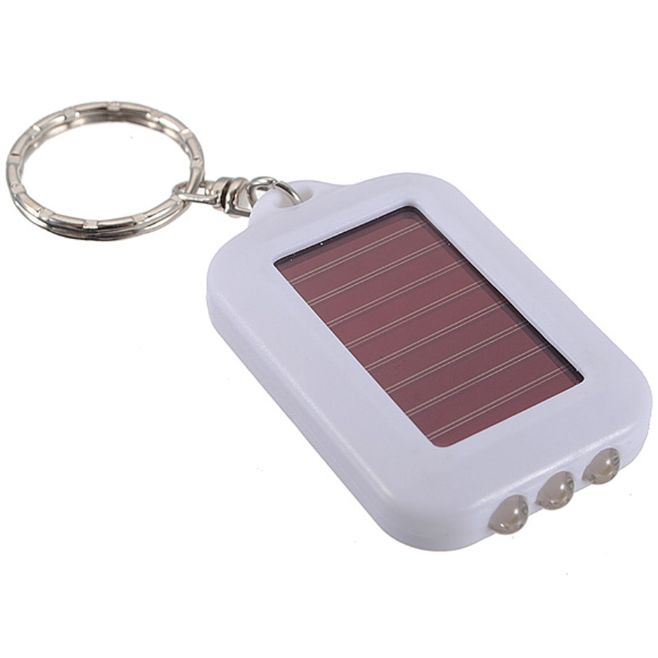 Mini 3 LED Solar Light Torch Outdoor Camping Solar Keychain Flashlight