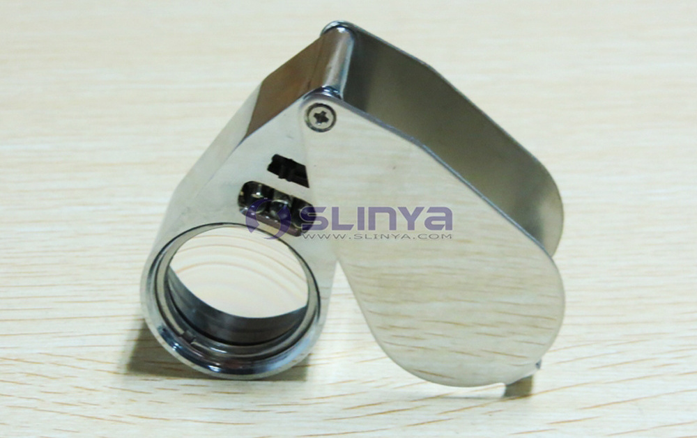 Mini 40x25mm Jewelry Jade Magnifier Loupe Pocket Fold Magnifying Glass Gift Inspecting Cash Diamond Stamps Coin