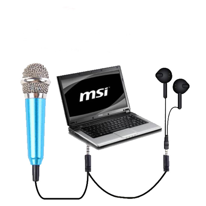 Colorful Portable Plastic Metal Karaoke Mini Microphone For Smartphone PC