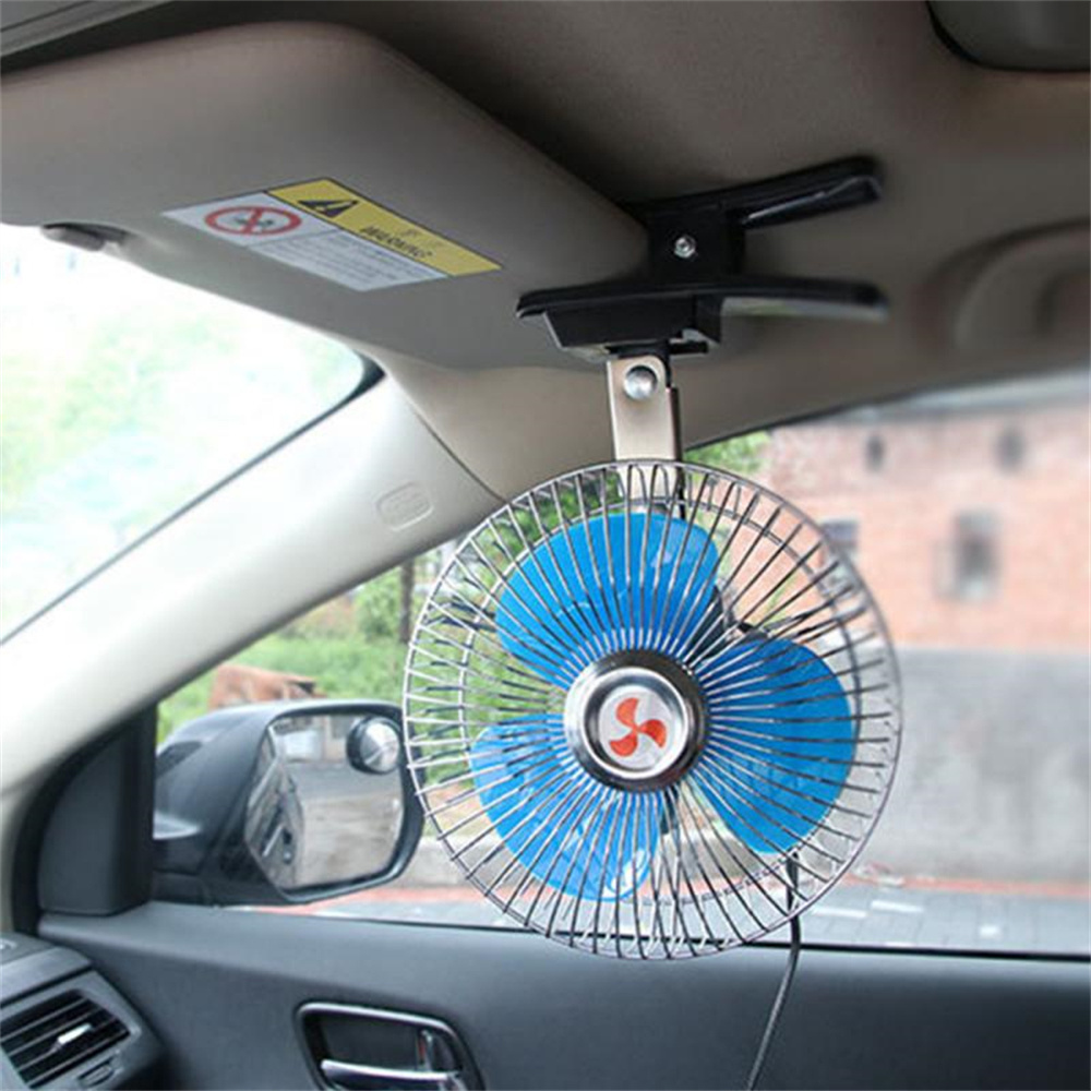 8 Inch 12V Portable Vehicle Auto Cooling Fan for Car Motorcycle Boat Air Fan Strong Wind Cooler Accessories