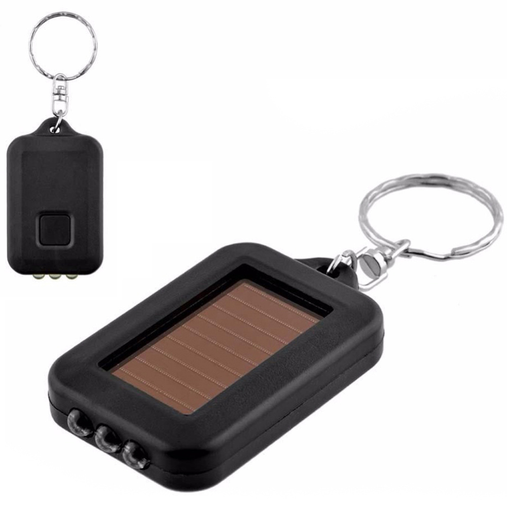 Mini 3 LED Solar Light Torch Outdoor Camping Solar Keychain Flashlight