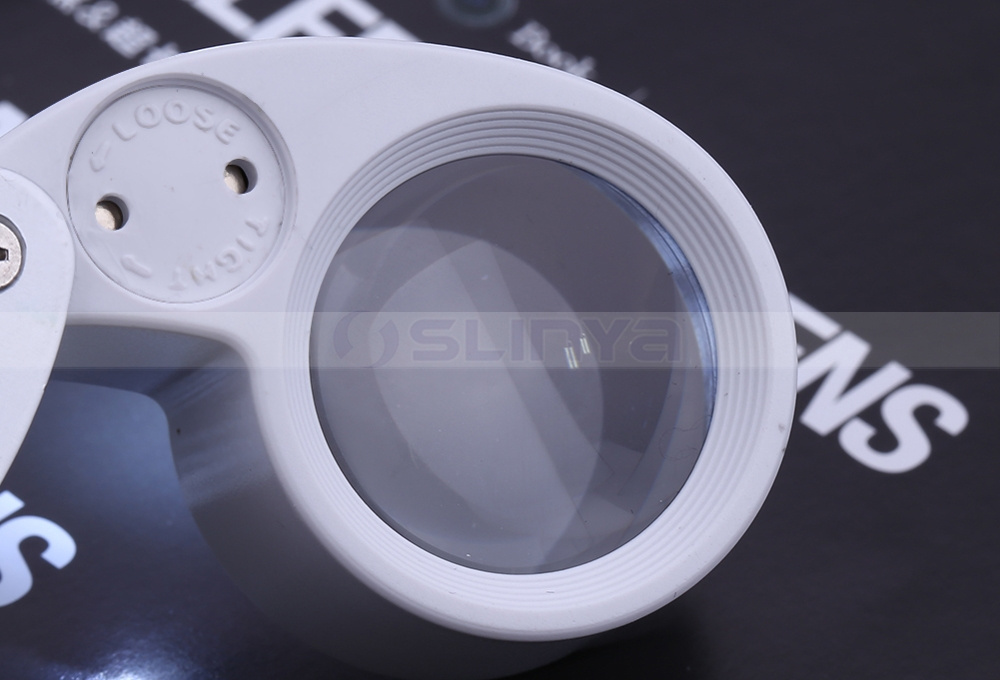 Magnifying Loupe 40X 25mm Jeweller LED Light Glass Magnifier