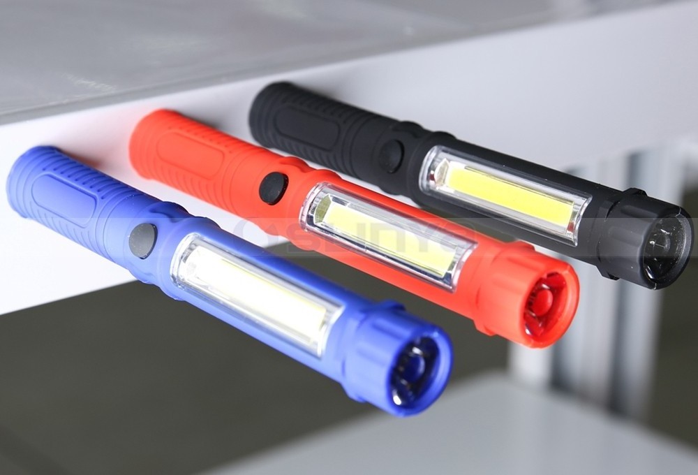 Magnetic Super Bright Plastic LED COB Pen Clip Light