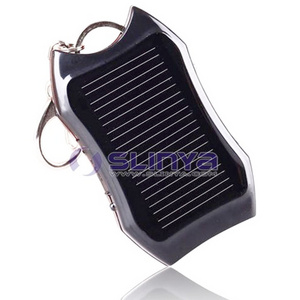 Solar Power 3 LED Keychain Light Mini Outdoor Solar Flashlight