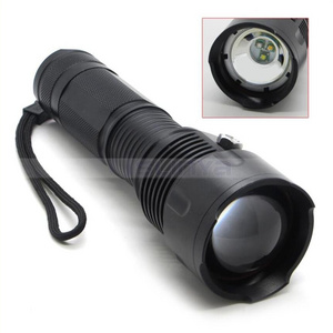 1000LM IP65 Torch 3 Modes LED White Blue Yellow Aluminum Zoom Flashlight