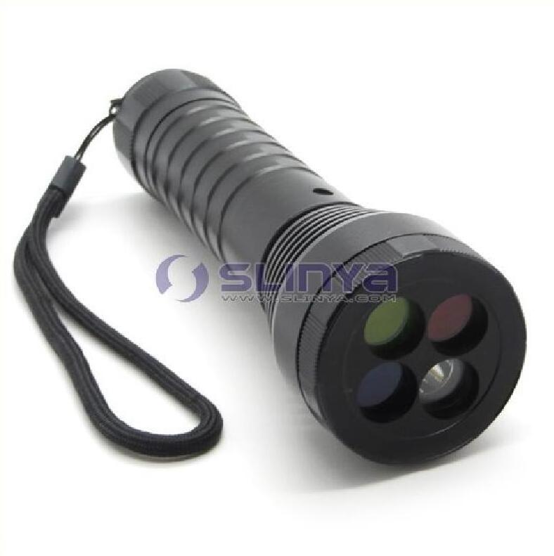 Four Color Railway LED Signal Light Torch Aluminum SOS Flashlight Emergency