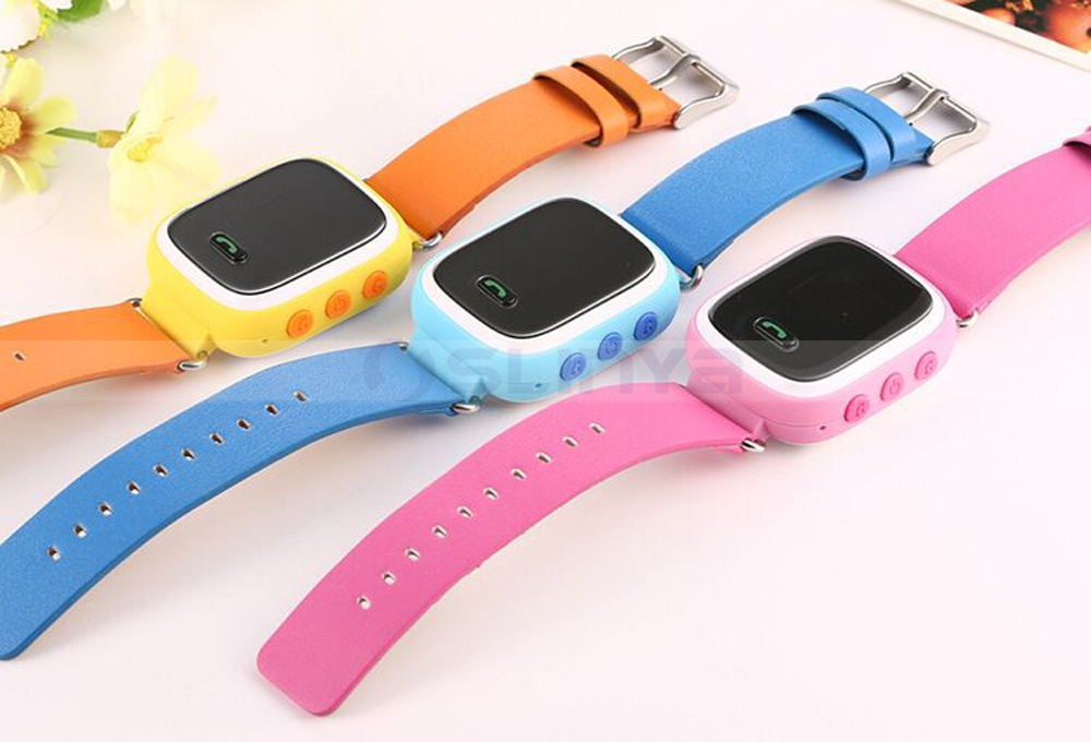 SLINYA Colorful Child GPS Cell Phone Leather Talking Waterproof Watch For Kid Phone Wrist Watch