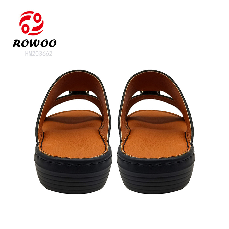 Arabian sandals pu leather casual high quality custom sandals men's slippers technology deodorization