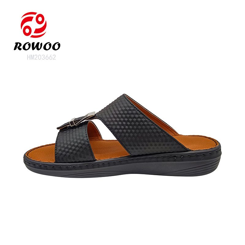 Arabian sandals pu leather casual high quality custom sandals men's slippers technology deodorization