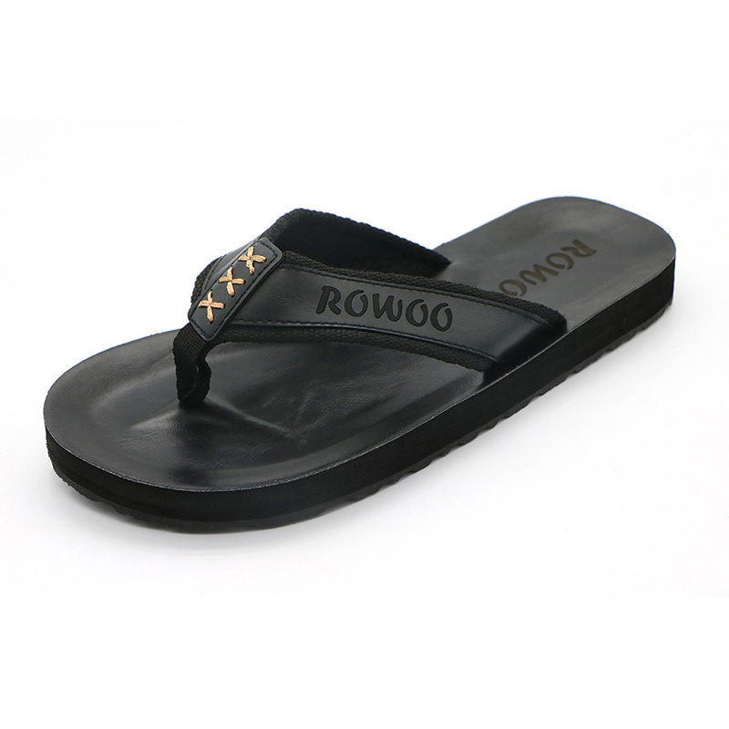 RW765 2020 China Supplier Customized Logo Woven strap upper durable sole cheap beach flipflop luxury flip flop slipper for men