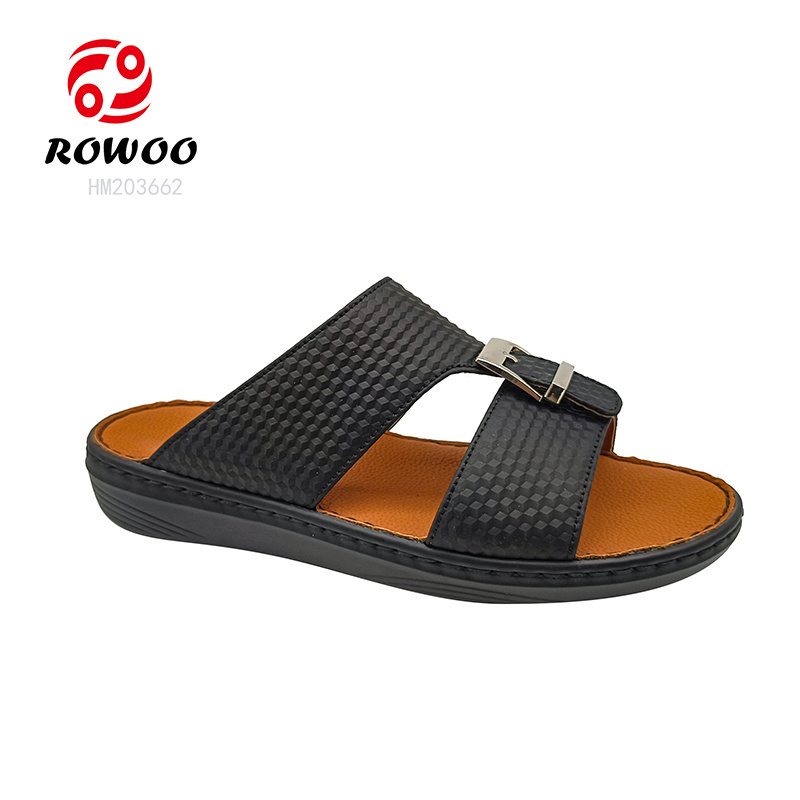 Arabian sandals pu leather casual high quality custom sandals men's slippers technology deodorization