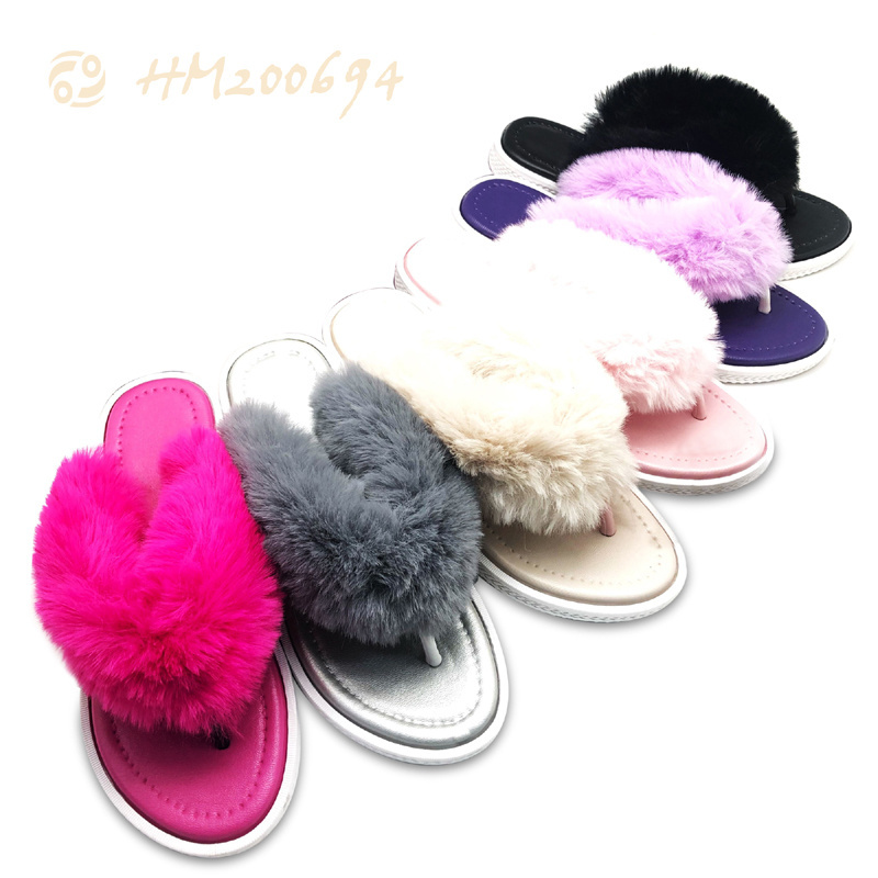 One Size Women's/Girls' Winter Warm Home Plush Fur Slippers Indoor Animal Shoes TPR Outsole Available All Colors Teddy Bear