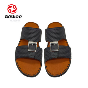 Arabian sandals pu leather casual high quality custom sandals men's slippers technology deodorization