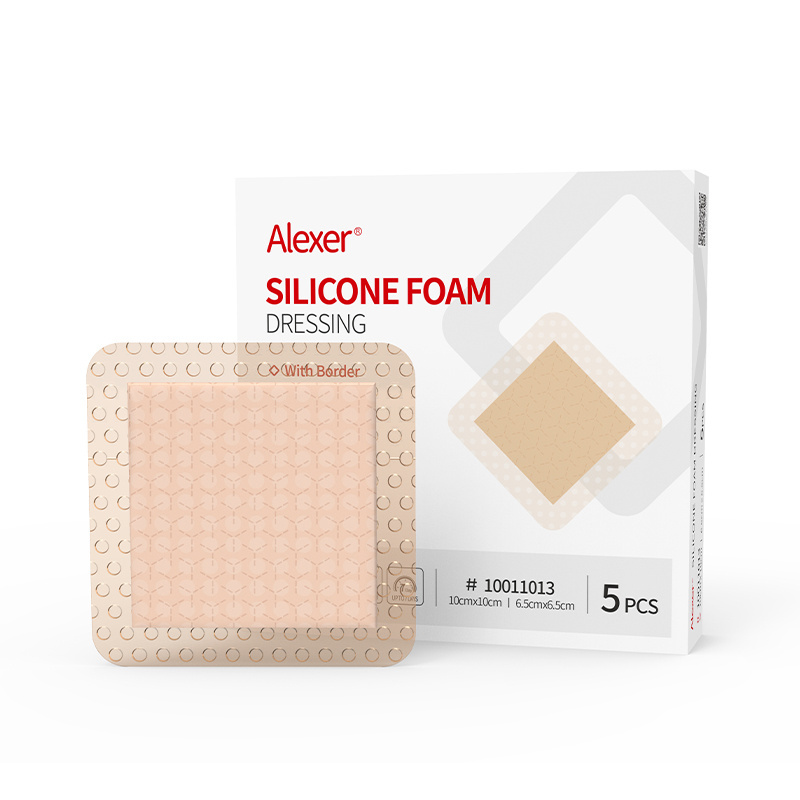 Alexer Silicone Foam Dressing with Border Advanced wound dressing Waterproof 4