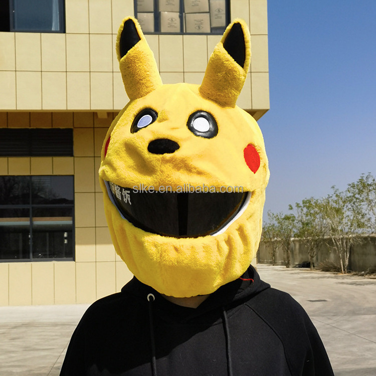 SLKE Big Discount Pika Stitch Pikachu Devil Rabbit Bunny Ears Unicorn Motorcycle Helmet Cover