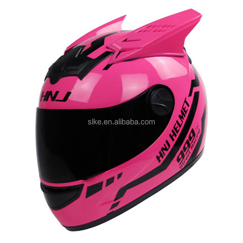 Creative Motorcycle Bike Helmets Decorative Part Red Yellow Pink Black Cool Fashion Helmet Horn