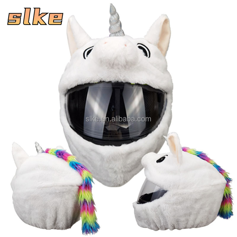 SLKE Big Discount Pika Stitch Pikachu Devil Rabbit Bunny Ears Unicorn Motorcycle Helmet Cover