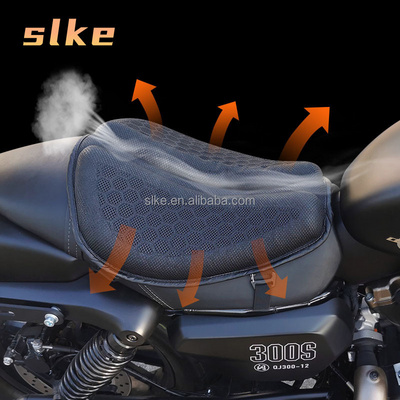 SLKE Motorcycle Seat Cushion Motorbike Gel Seat Pad with 3D Honeycomb Shock-Absorbing Breathable Seat Cover