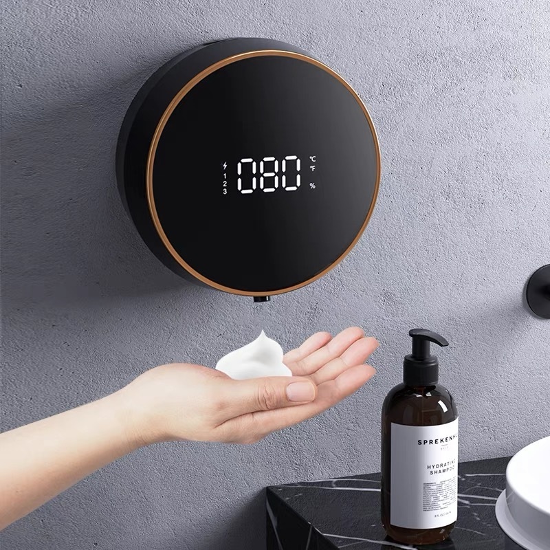 Automatic Dispenser Touchless USB Rechargeable 320ml Liquid Soap Dispensers Digital Display Foam Hand Sanitizer Machine