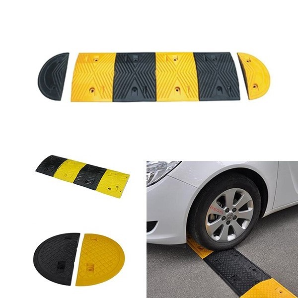 Factory price wholesale Vietnam Road rubber speed bumps Traffic safety features Driveway rubber speed humps