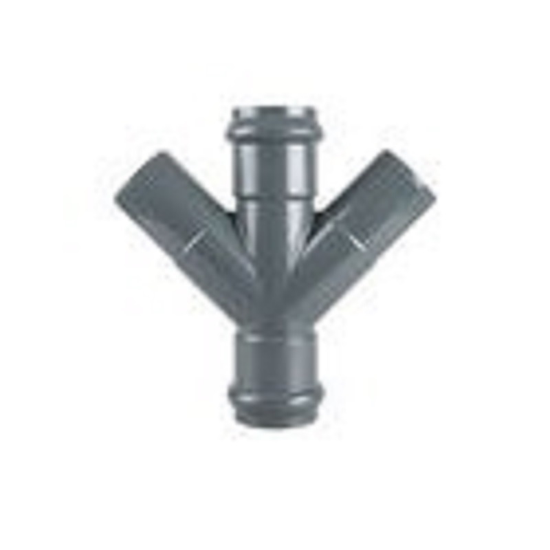 TU-PIPE Factory Customized PN10 4 Way Tee UPVC Fitting 110~315mm PVC Lateral Cross