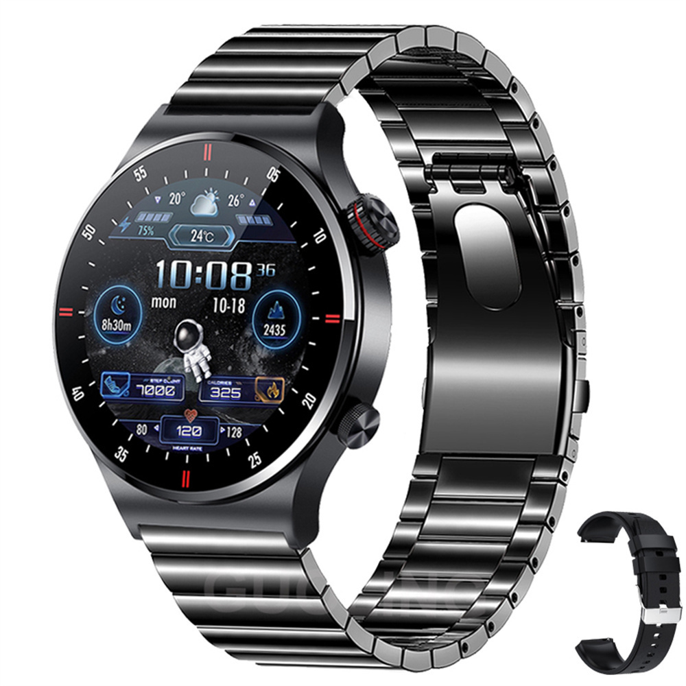 Sports Activity Fitness Tracker Bracelet Steel Smartwatch QW33 Ips Touch Smart Watch 2023 With Stainless Steel Band