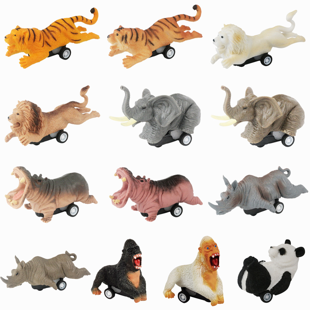 SL Models Manufacturer Plastic Small Toy Car Mini Pull Back Animal Toy Car Vehicle Toy