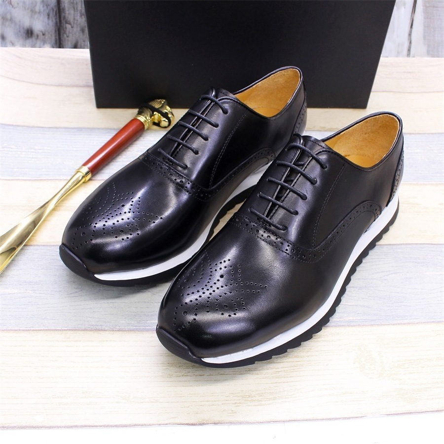 sh11937a Brown color chaussures pour hommes genuine leather casual shoes for men