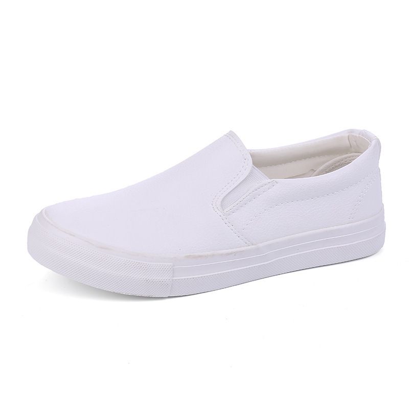 sh11061a New designs 2023 mens slip on shoes white and black color pu casual shoes for men