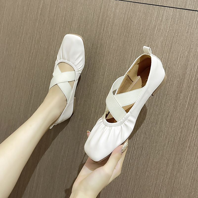 sh12241a Size 41 42 43 foldable ballet flat shoes wholesale 2024 spring doll shoes for women flat