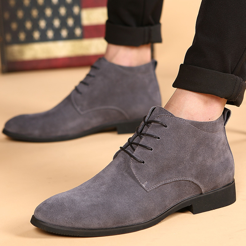 sh10354a 2023 Winter wholesale high cut mens shoes boots leather size 48 autumn boots for men