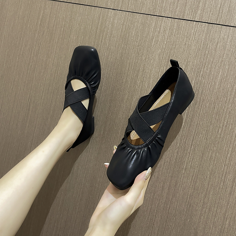 sh12241a Size 41 42 43 foldable ballet flat shoes wholesale 2024 spring doll shoes for women flat