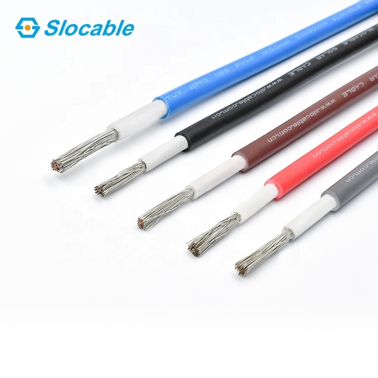 PV Cable Slocable Halogen Free Low Toxicity Photovoltaic PV1-f DC 6mm Solar Cable