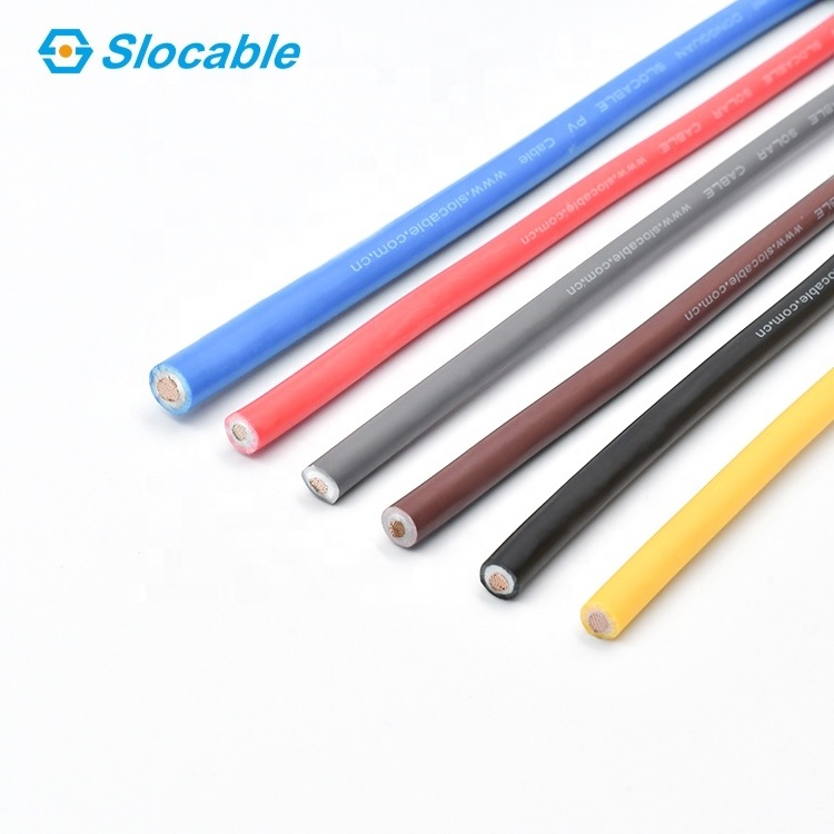 PV Cable Slocable Halogen Free Low Toxicity Photovoltaic PV1-f DC 6mm Solar Cable