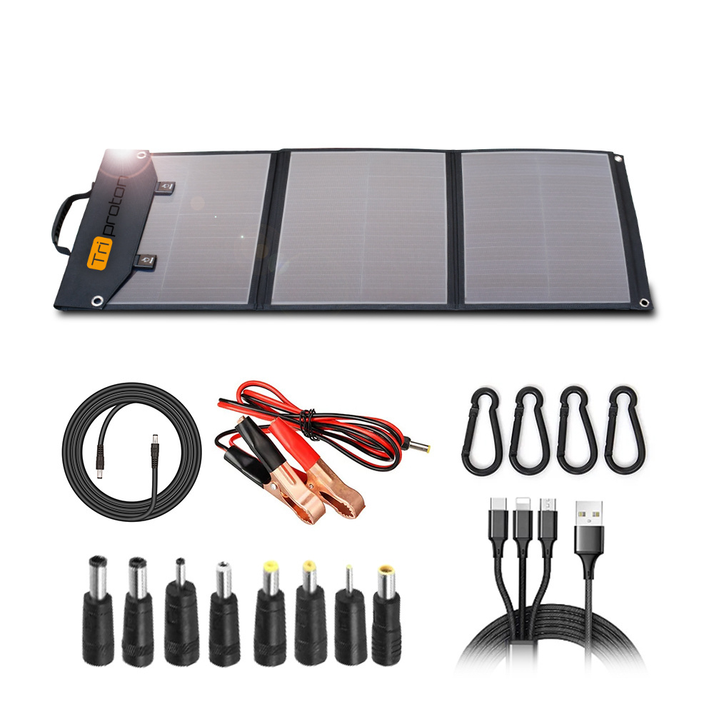 Triproton 105W Monocrystalline Battery Charger Sunpower  Portable Solar Panel for RV Camping