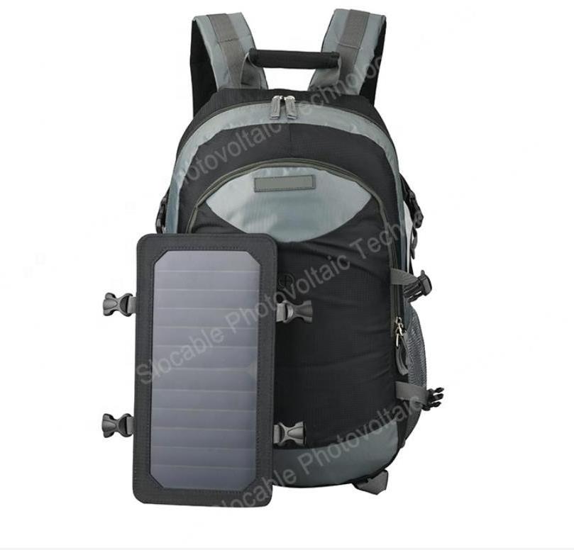 Slocable Battery Powered Backpack Vacuum Cleaner Solar Backpack With 6.5 W Solar Panel