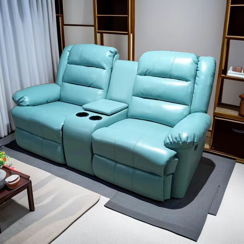 LRSF-12 New Design 2024 Electric Double Recliner Sofa Reclining Couch Adjustable Headrest 3 Seater Recliner Sofa With Cupholder