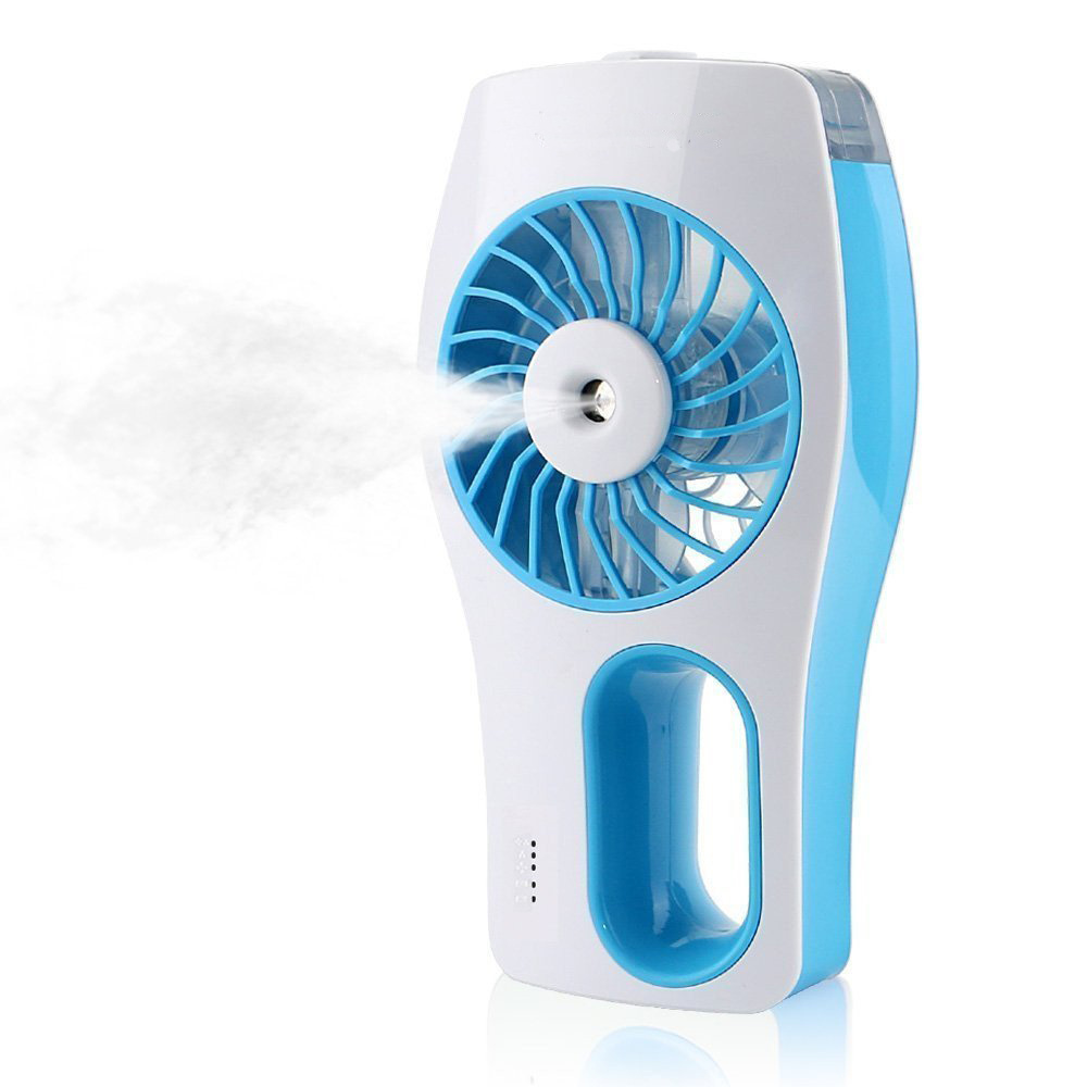 HandFan Portable Misting Fan With Large Water Tank, Rechargeable Handheld Personal Mister Battery Operated Water Spray Mist Fan