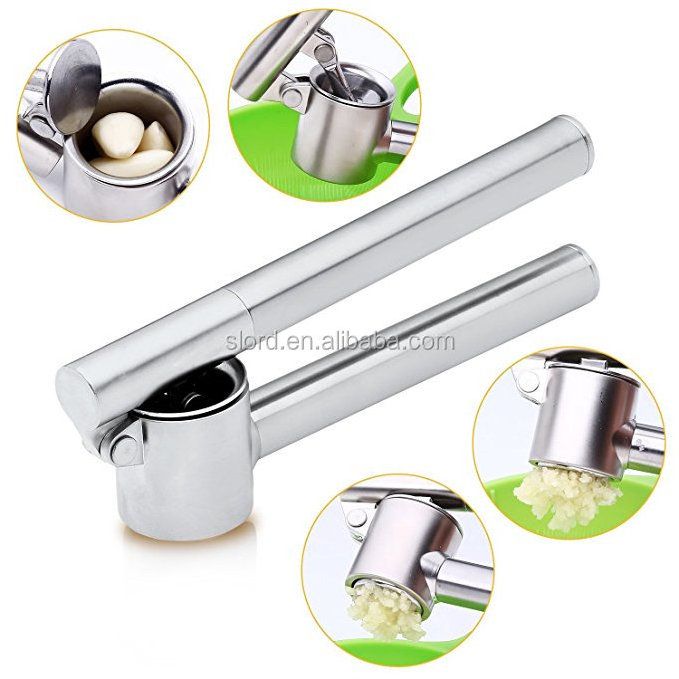 Kitchen Stainless Steel Garlic Press Crusher Home Cooking Vegetables Ginger Squeezer Masher Handheld Ginger Garlic Mincer Tools