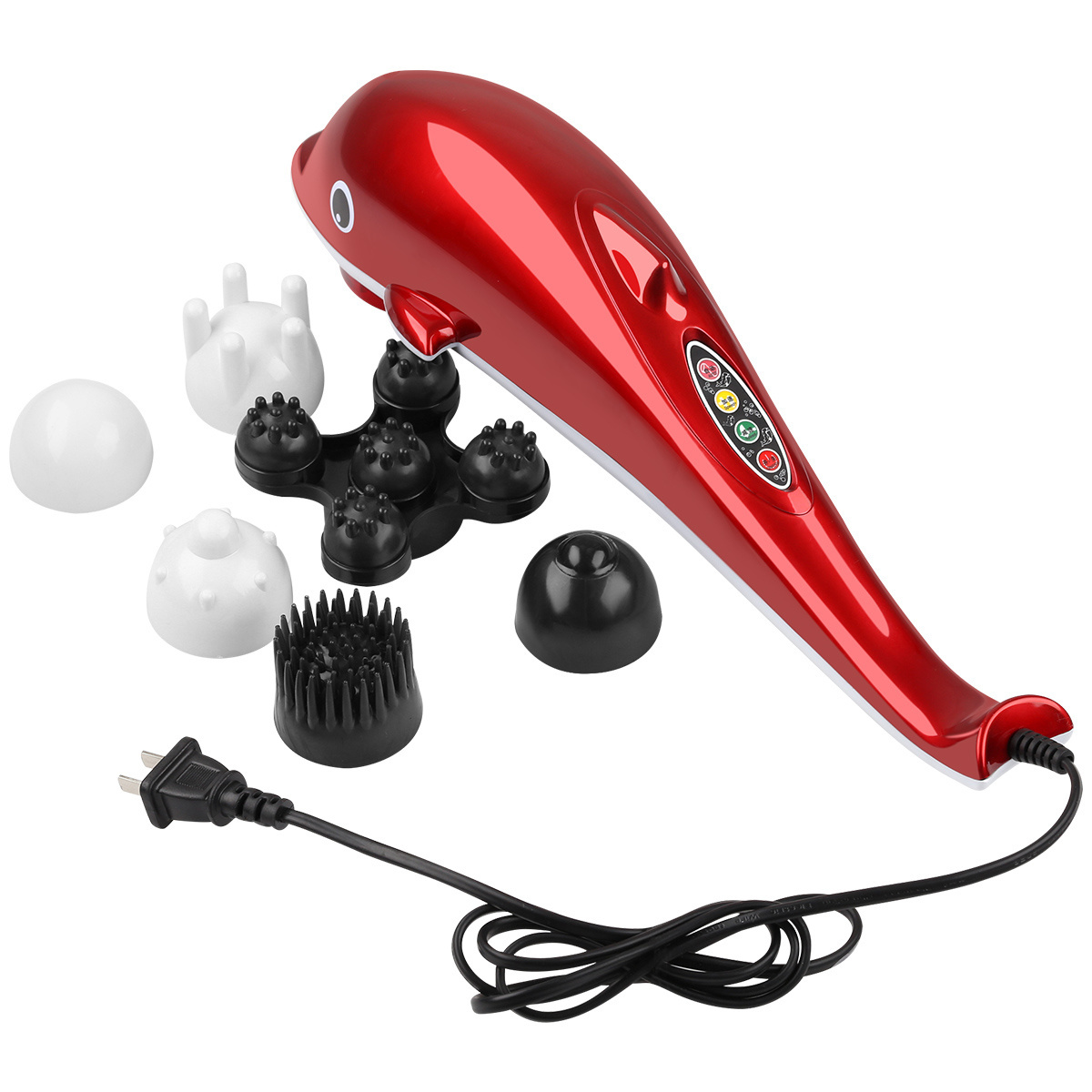 Electric Dolphin Massager Back Massage Hammer Vibration Infrared Stick Roller Cervical Body Massage