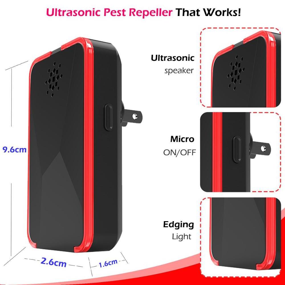 Ultrasonic Pest Repeller, Electronic Rodent Repellent Plug in for Pest Bugs Insects Control