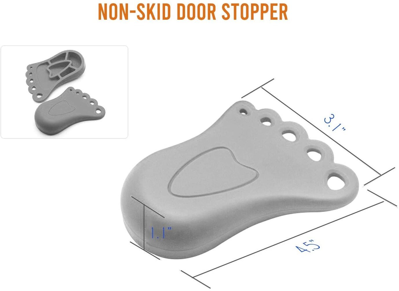 Kid Cute Foot Shape Finger Safety Door Stopper Silicone Home Office Stops Protector Wedge Door Catcher Block