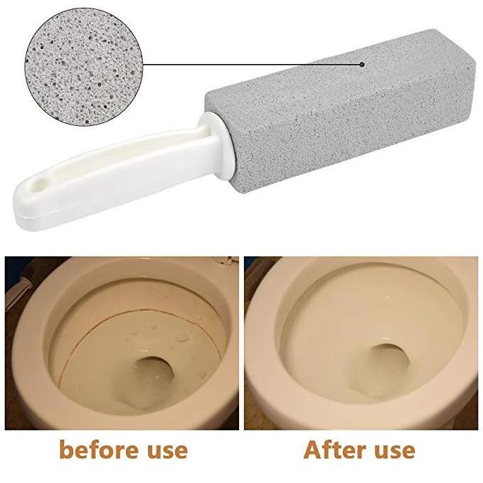 Pumice Stone Toilets Brush Quick Cleaning Stone Cleaner with Long Handle for Toilets Sinks Bathtubs