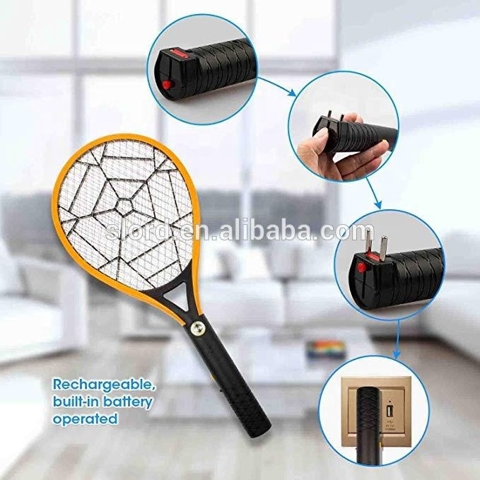 Chargeable Flying Electric Fly Bug Mosquito Insect Zapper Swatter Mosquito killing racket