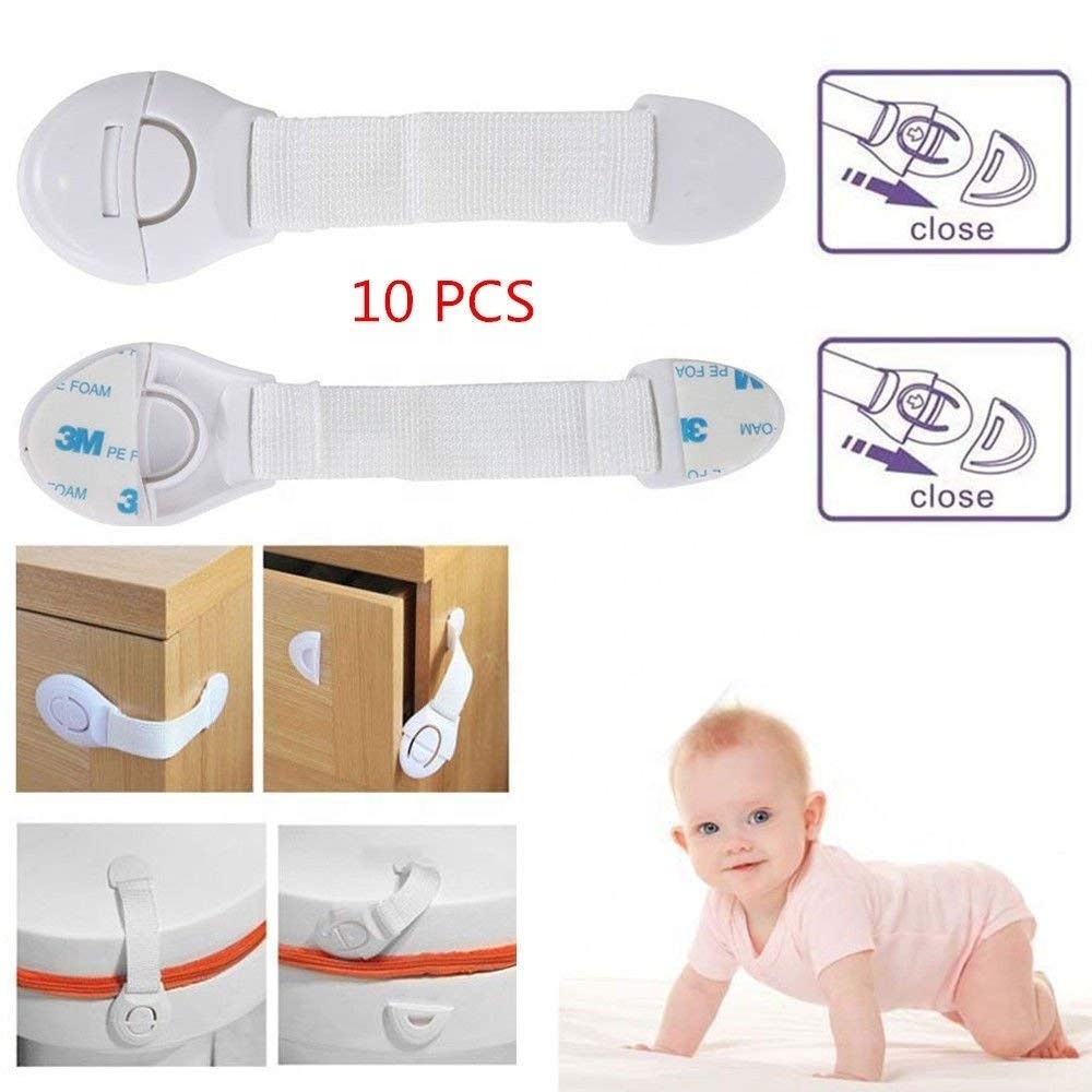 Adjustable Child Infant Baby Safety Lock Latch for Cabinet Cupboard Drawer Doors