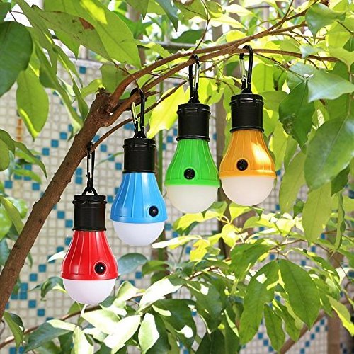 Portable Battery Powered Hanging Tent Lamp Emergency LED Camping Bulb Light Camping Lantern with Three Speed Mode